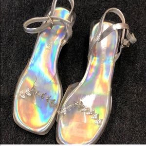 Little girl glass slipper